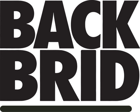 Black text logo with the words Back Brid.