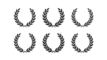 Obraz premium Six_laurel_wreaths_on_white