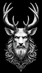 Fototapeta premium deer head silhouette