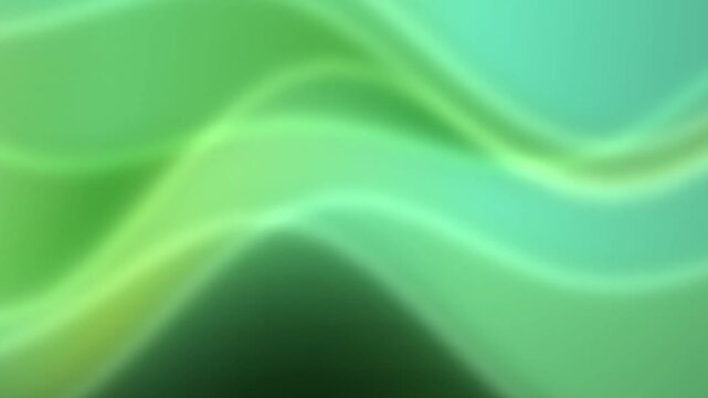 Abstract soft green background with smooth flowing wave shapes and gradient light.