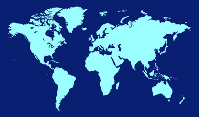 Fototapeta premium The world map is rendered in vibrant colors. Global network connectivity, international interaction, and a unified global space. Vector illustration.