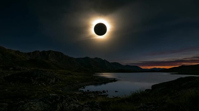 total solar eclipse radiant corona effect astronomical phenomenon video