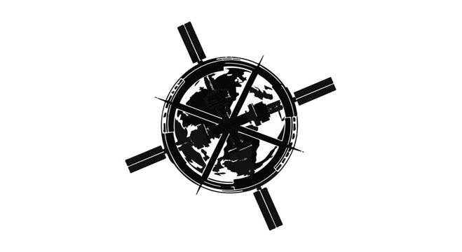 Compass rose featuring a global map represents navigation and international travel goals.