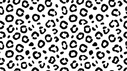 Leopard spot pattern on a white background seamless vector illustration © Abdul