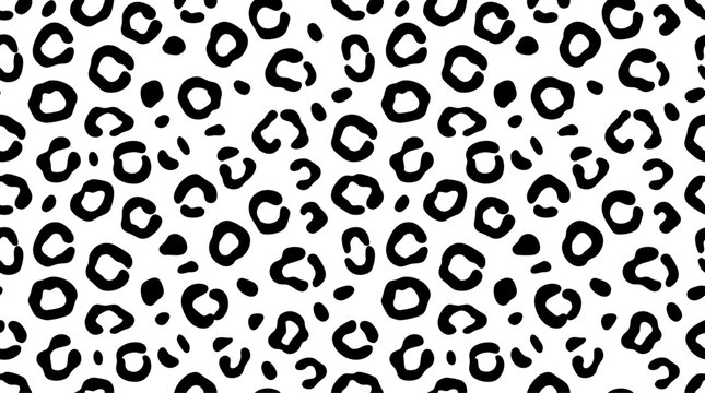 Leopard spot pattern on a white background seamless vector illustration
