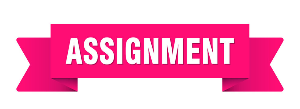 assignment ribbon isolated on transparent background. assignment ribbon