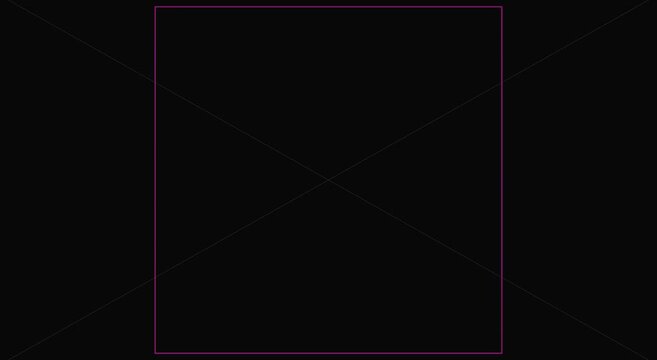 Minimalist abstract geometric animation with pulsing neon square frames animation