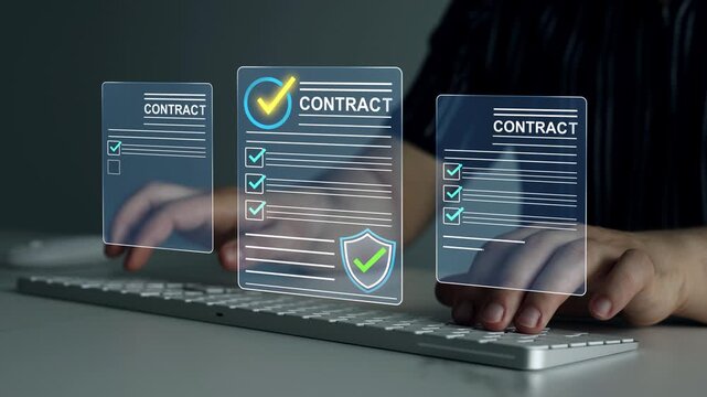 Legal  contract with terms and conditions for employers.Policies, compliance, rights, and workplace responsibilities in a professional corporate context.