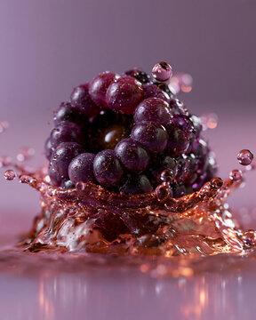 Studio shot of blackberries