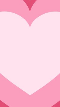 Pastel pink concentric hearts expanding wipe transition with alpha channel