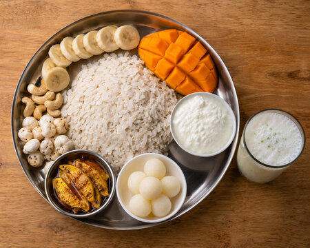 Traditional dahi chiura asar 15 festival