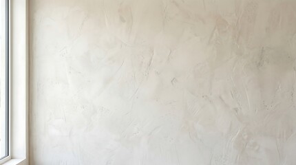 Fototapeta premium Minimalist Neutral Stucco Texture Wall Background with Soft Natural Sunlight