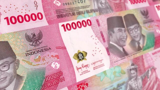Indonesian 100000 Rupiah Currency Financial Concept