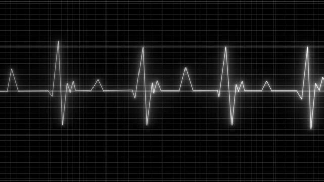  Glowing neon line heartbeat icon. Abstract neon heartbeat signal icon animation .  Sundar background. Green White Color heartbeat signal animation , Heart bit  
