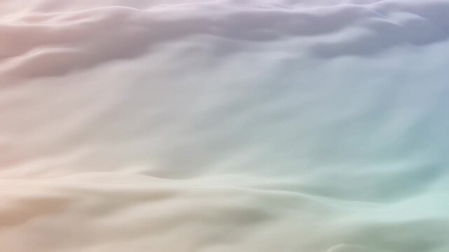 Shifting pastel bedsheet responding to gentle breeze on bedroom mattress, showing crease movement