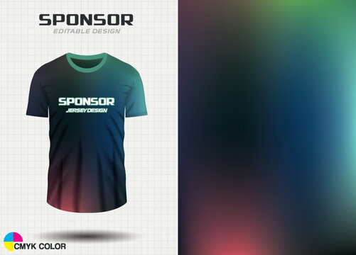 Modern gradient tshirt jersey design template