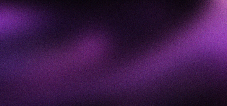 Deep purple grainy gradient background with soft light leaks. Abstract dark violet textured backdrop for cinematic posters. Moody magenta blur with film grain noise for modern web design layout.