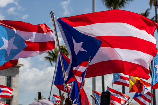 Puerto Rican flag flying in San Juan 