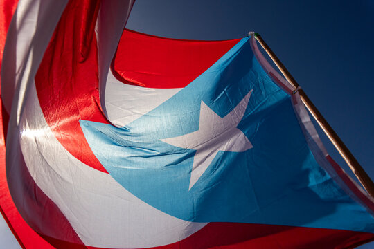 Puerto Rican flag flying in San Juan 