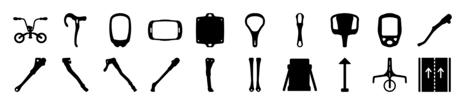 Minimalist set of flat cleaning and office tools icons - A clean and modern collection of flat style icons depicting various tools used for cleaning and office tasks, perfect for web and app design.
