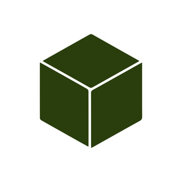 Green Cube Vector Icon