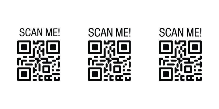 Scan me frame QR code icon on light background with smartphone symbol for payment method, landing page, and digital access design.