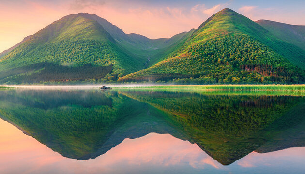 lake in the green mountains