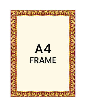 Kbach Khmer ornament border frame decoration vintage