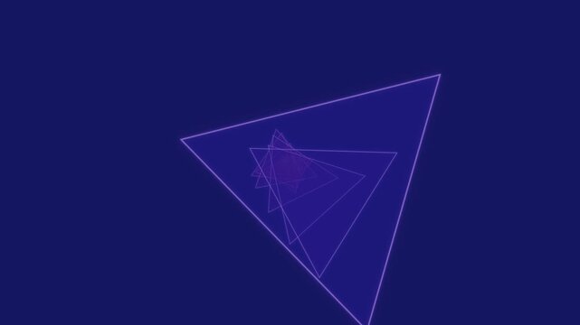 Motion of overlapping geometric shapes on dark background