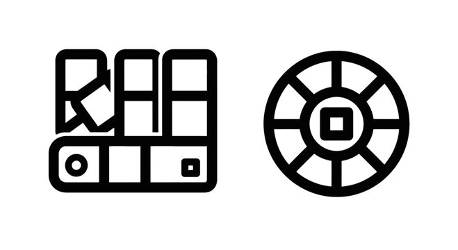 Abstract data structure and circular process flowchart icons with structure circular flowchart abstract architecture development computer illustration