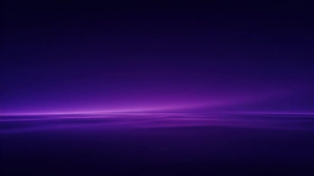 Glowing purple horizon waves flowing in a digital animation sequence for abstract motion background video footage