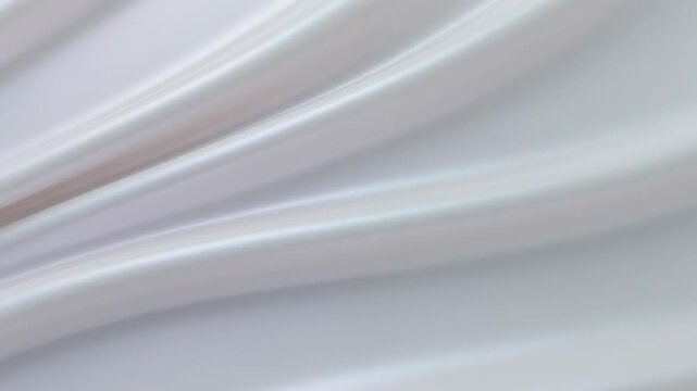 Sliding highlights on glossy white ripples in studio moving as light shifts, revealing warm groove