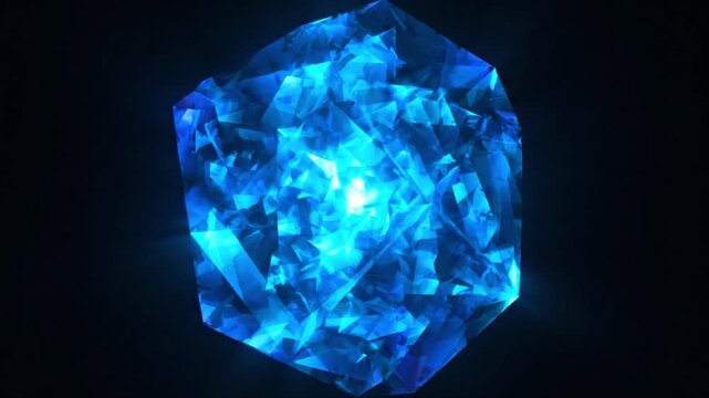 Crystal Heart of Light: A luminous, multifaceted crystal glows with an inner blue light, casting an ethereal aura.