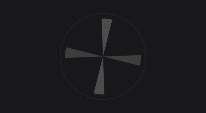 Minimalist rotating loading spinner animation on dark animation background
