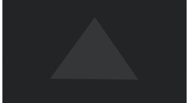 Minimalist rotating triangle animation on dark background, abstract geometric motion animation