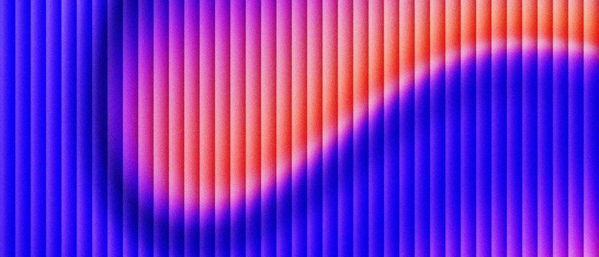 Abstract vertical lines background with vibrant purple and orange gradient, rhythmic parallel stripes with soft wave motion, modern geometric texture for digital marketing and web wallpaper.