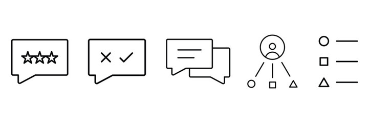 Communication and Workflow Outline Icons Set © Sampa1245