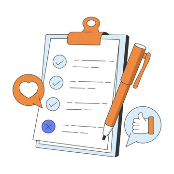 Feedback form illustration, editable vector