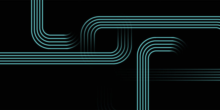 Abstract linear maze background. Black and white. Vector illustration, flat design