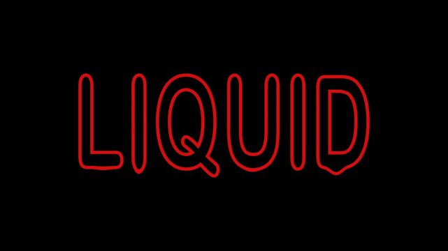 liquid text with dripping paint style effect on black background, conveying environmental concern. The word liquid is rendered with a dark, dripping effect. 4k
