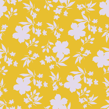 Tropical floral jungle seamless pattern with palms, leopard, coral hibiscus flowers. Hand drawn jungle plants, Hawaii summer beach vector surface design, wallpapers, textile, repeat background, print.