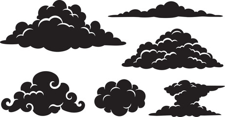 Fototapeta premium Decorative Weather Sky Nature Vector Collection