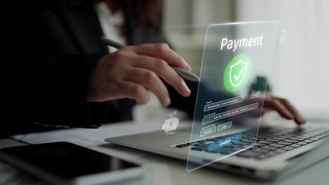 Secure online payment, safe e-commerce transactions, digital payment solutions, online financial security, and electronic payment systems ensuring smooth business continuity. Muxer