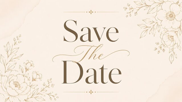 Elegant save the date wedding card design with savethedate invitation ceremony announcement calligraphy typography celebration marriage stationery background romantic template engagement