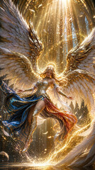 Naklejka premium generated image. shining angel