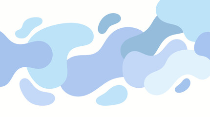 Fototapeta premium Abstract blue liquid shapes fluid organic blobs background with abstract