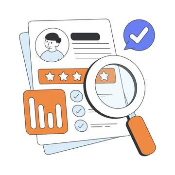 Modern design illustration of resume analysis 