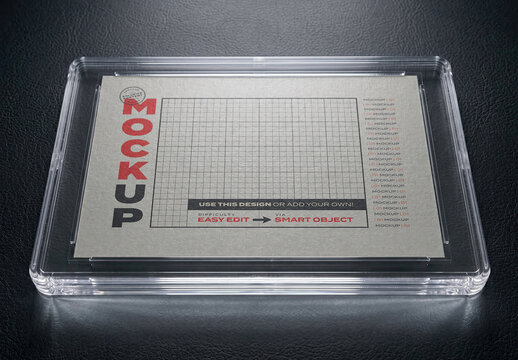 Horizontl Card Protection Case Mockup