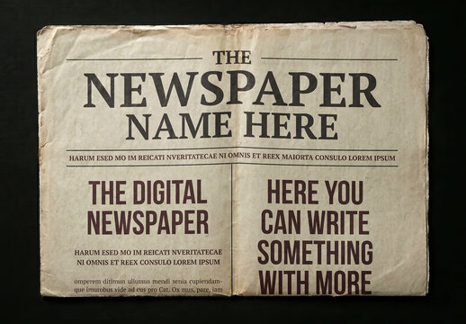 Old Paper Cover Folded Mockup (Editable Content)