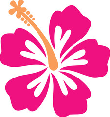 Pink hibiscus flower svg, Tropical aloha hawaiian flower svg, Summer beach exotic hibiscus blossom  © Hillary